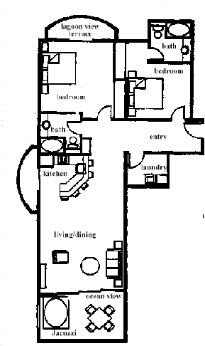 Superior Two Bedroom Floor Plan